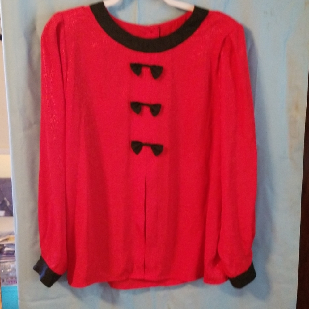 Lovely, holiday, Silk-like polyester blouse